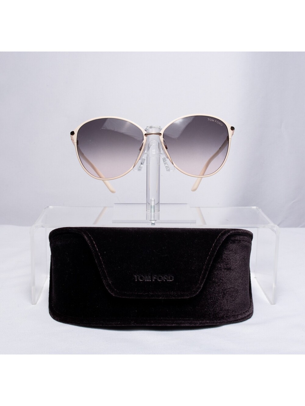 Tom Ford White Cateye Oversized Pink